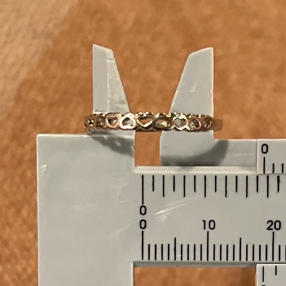 Delicate Ring of Hearts, Size 8.5 - Picture 5 of 7